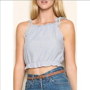 Brandy Melville Striped Carly Tie Tank Top